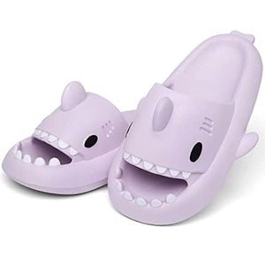 Unisex Shark Slides Cloud Slippers Summer Novelty Open Toe Slide‎ Sand 38-39 7.5